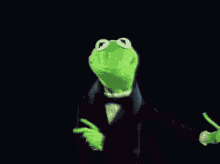 kermit the frog excited gif
