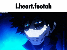 a picture of a man with blue eyes and the words i.heart.footah above him