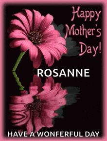 a happy mother 's day card with rosanne 's name on it