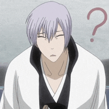 a man with a question mark on his head