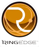 a logo for ringedge shows a circle with a letter r in it