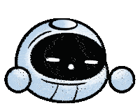 a cartoon drawing of an astronaut 's helmet with a smile on his face
