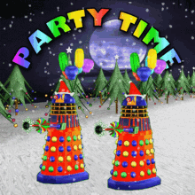 Party Time Christmas Party GIF - Party Time Christmas Party Christmas Daleks GIFs
