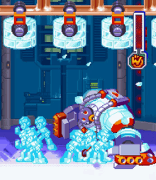 mega man mega man8 frost man ice robots