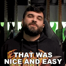 That Was Nice And Easy Andrew Baena GIF - That Was Nice And Easy Andrew Baena That Was A Piece Of Cake GIFs