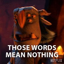 Those Words Mean Nothing Blinky GIF - Those Words Mean Nothing Blinky Trollhunters Tales Of Arcadia GIFs
