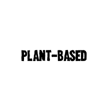 a drawing of leaves with the words plant-based
