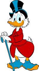 Donald Duck Scrooge Sticker - Donald Duck Scrooge Cane Stickers