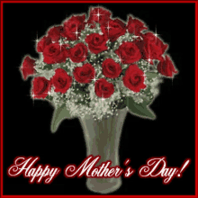 happy mothers day roses flowers sparkle love