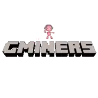 a logo for gminers with a monkey on top of it