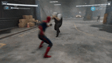 a man in a mask is standing next to a man in a suit in a video game .