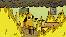Fire Dog GIF - Fire Dog This Is Fine GIFs