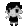 a black and white pixel art drawing of a boy with a beard .