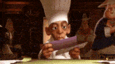 Ratatouille Chef Skinner Letter GIF - Ratatouille Chef Skinner Letter Letter Meme GIFs