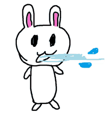 spitting rabbit