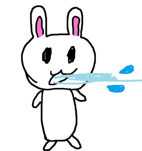 Spittingrabbit Spitting Sticker - Spittingrabbit Rabbit Spitting Stickers