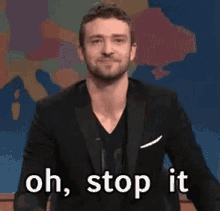 Snl Justin Timberlake GIF - Snl Justin Timberlake Oh Stop It GIFs