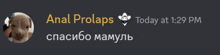 a picture of a dog with the words " anal prolaps today at 1:29 pm " below it
