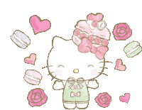 Hello Kitty Kiss Sticker - Hello Kitty Kiss Heart Stickers