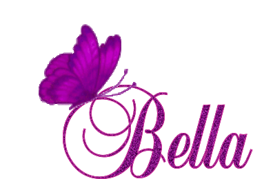 Bella Bella Name Sticker - Bella Bella Name Butterfly Stickers