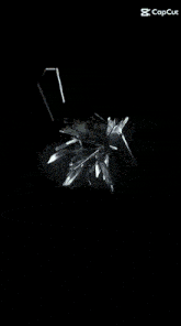 a picture of a broken glass that says capcut on it