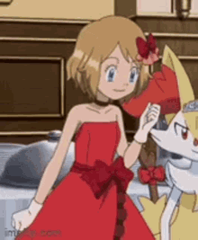 Pokemon Serena GIF - Pokemon Serena Red Dress GIFs