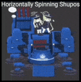 a picture of a machine that says horizontally spinning shupos on the top