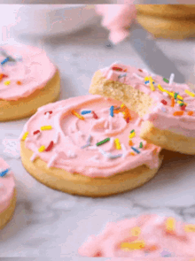 Sugar Cookies Pink Frosing GIF
