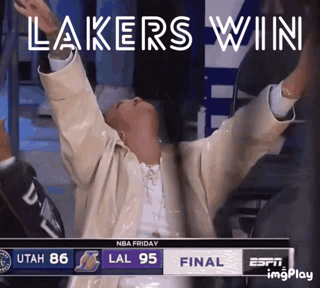 Lakers Lakers Win GIF - Lakers Lakers Win Rihanna - Discover & Share GIFs
