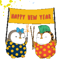 Celebration Happy New Year Sticker - Celebration Happy New Year Penguin Stickers