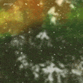 a blurred image of snow falling with the words vusal zaman at the top
