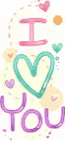 the words `` i love you '' are written in a heart shape .