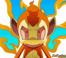 chimchar blaze pokemon anger monkey