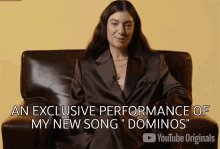 an exclusive performance of my new song dominos lorde released solar power dominos