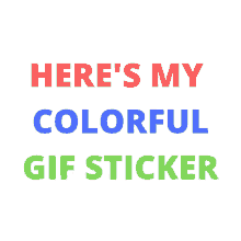 colorful text animation gif sticker