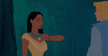 a cartoon of pocahontas saying look at all the fuck i give