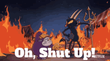 the cuphead show the devil oh shut up shut up shut your mouth