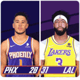 Phoenix Suns (28) Vs. Los Angeles Lakers (31) Half-time Break GIF - Nba Basketball Nba 2021 GIFs
