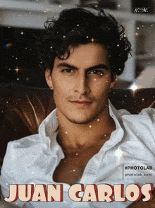 a picture of a man with the name juan carlos written on it
