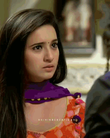 a close up of a woman 's face with the words shivakxcreation visible