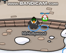 a cartoon character named mrhollywood in a game