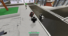 a screenshot of a video game called roblox shows a person standing on a street