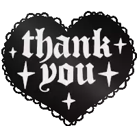 a heart with the words thank you written on it