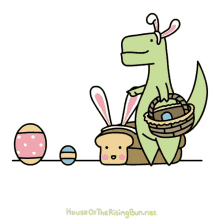 Dinosaur Easter GIF - Dinosaur Easter Bunny GIFs