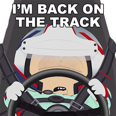 Im Back On The Track Eric Cartman Sticker - Im Back On The Track Eric Cartman South Park Stickers