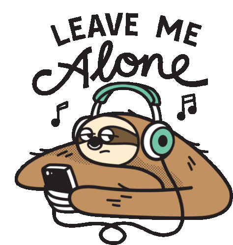 Sloth Saying Leave Me Alone Sticker - Lethargic Bliss Leave Me Alone Sloth Stickers