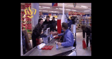 Super Market Checking Out GIF - Super Market Checking Out Running Away GIFs