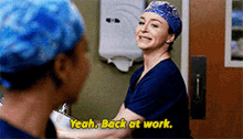 Greys Anatomy Amelia Shepherd GIF - Greys Anatomy Amelia Shepherd Yeah Back At Work GIFs
