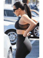 Brunette Kim Kardashian Sticker - Brunette Kim Kardashian Butt Stickers