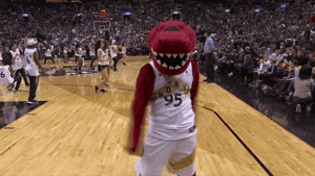 Toronto Raptors The Raptor GIF - Toronto Raptors The Raptor Dance Moves GIFs